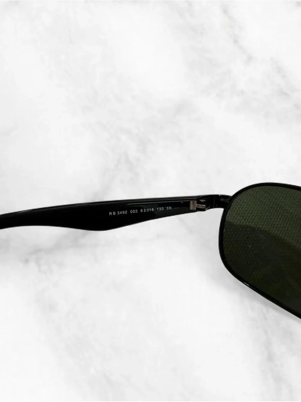 Ray-Ban Black Frame Sunglasses with Classic Green Lenses